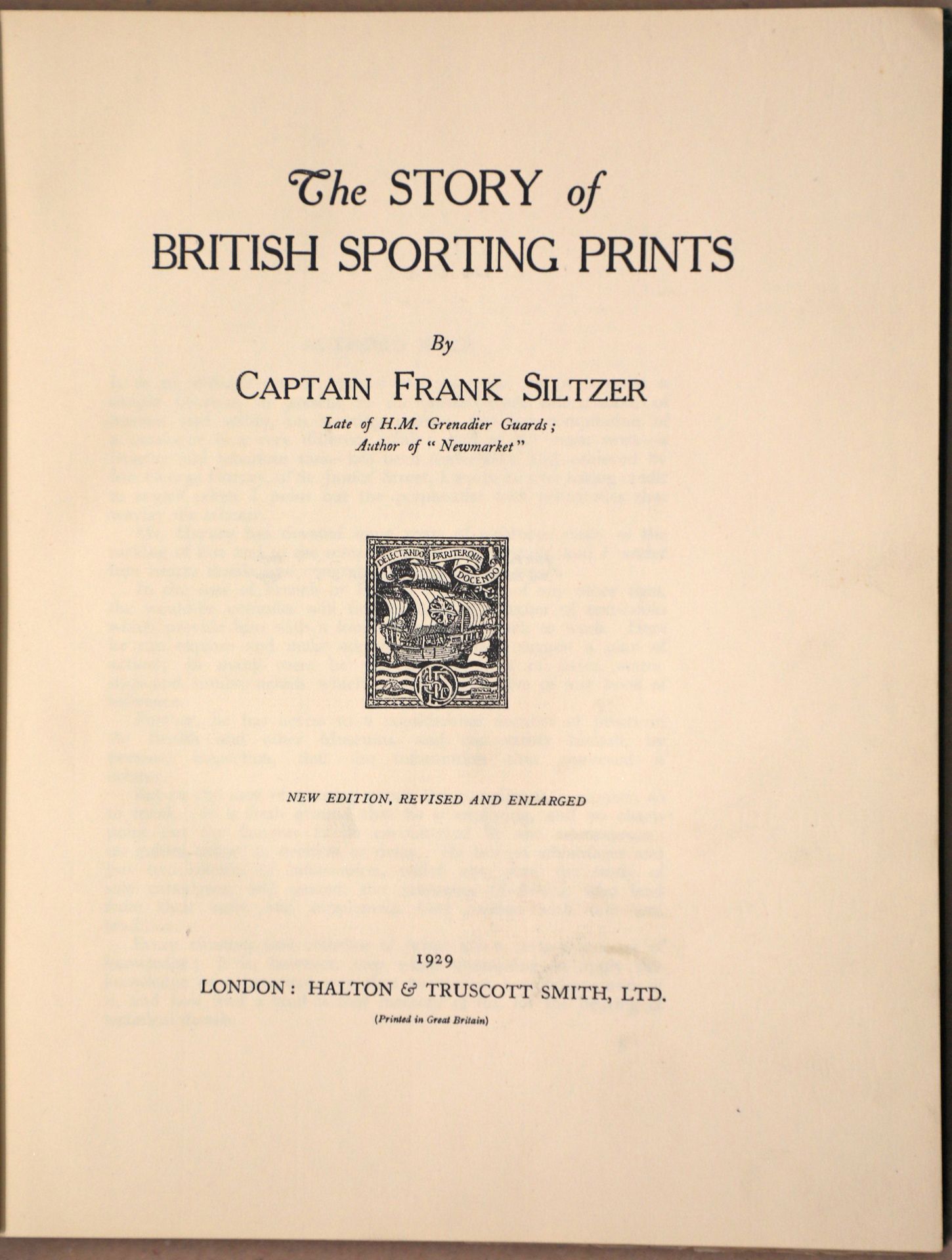The Story of BRITISH SPORTING PRINTS, Captain Frank Siltzer, New Edition, 4to, cloth, t.e.g. - Image 3 of 14