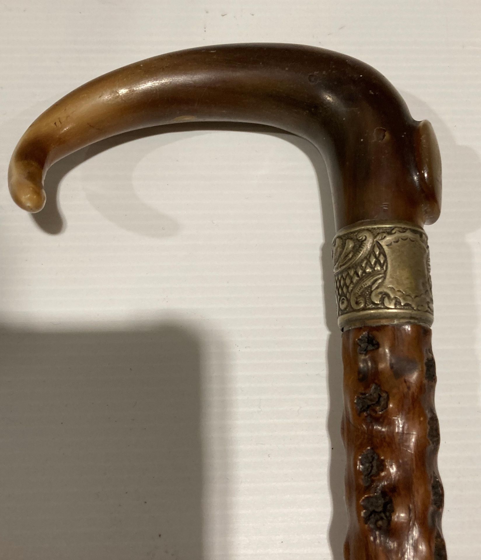 Excellent horn handled walking stick, - Image 3 of 5