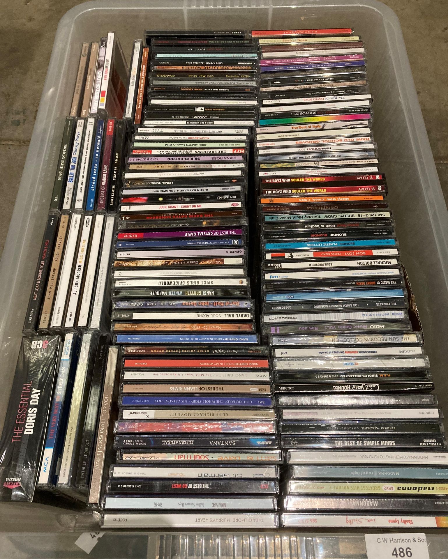 Contents to crate - approximately 120 assorted music CDs including artists - Doris Day,