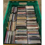 Content to crate - approximately 130 assorted music CDs including artists - Slade, Terry Clark,
