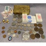 1914 Christmas tin and contents including Limited Edition silver (.