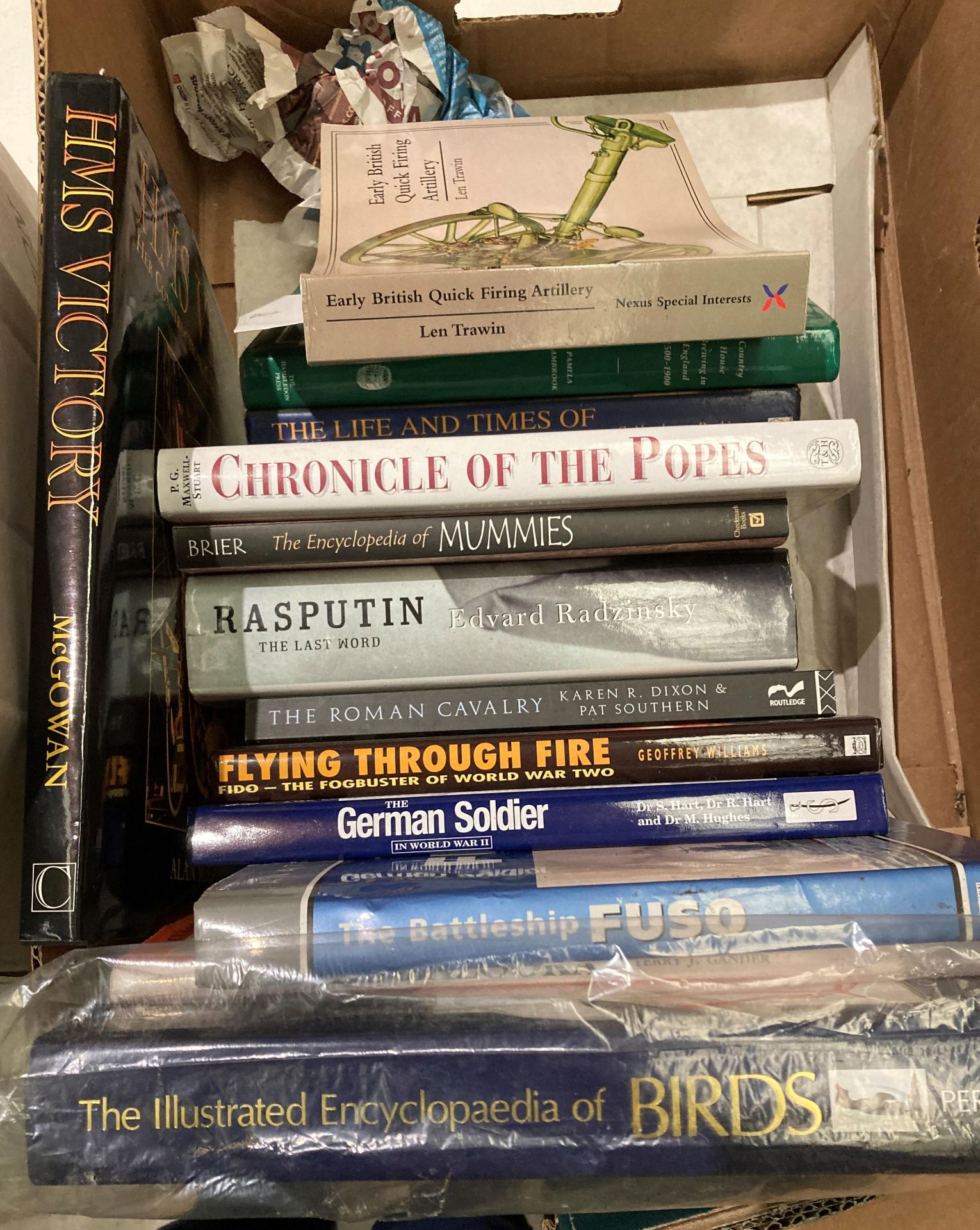 Contents to two boxes - approximately 24 assorted books on battle ships, military aviation, - Image 3 of 3
