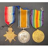 Three First World War Medals - 1914 Star,