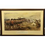 R Gibb large framed print 'The Thin Red Line' - the stand of the Sutherland Highlanders against the