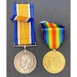 Two First World War medals - War Medal and Victory Medal complete with ribbons to 42440 Pte F Sharp