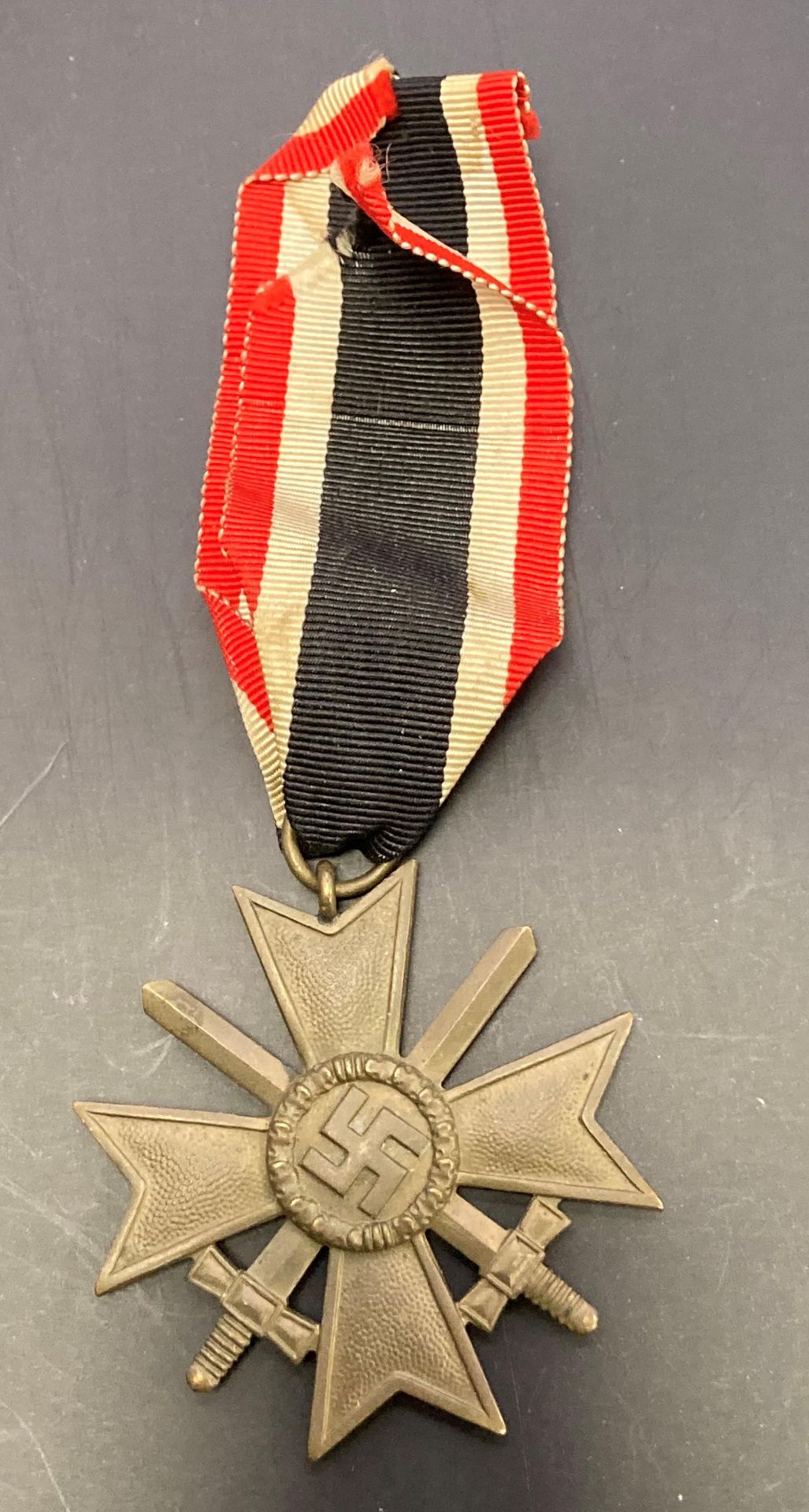 Two German Medals - 1939 Merit cross with swords and ribbon and 1st October 1938 Nazi Germany - Image 2 of 6