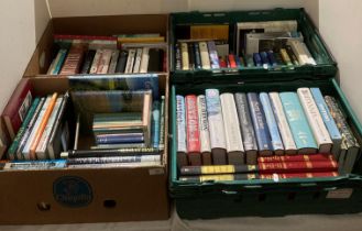 Contents to four boxes - approximately one hundred assorted books on poetical works, music, history,