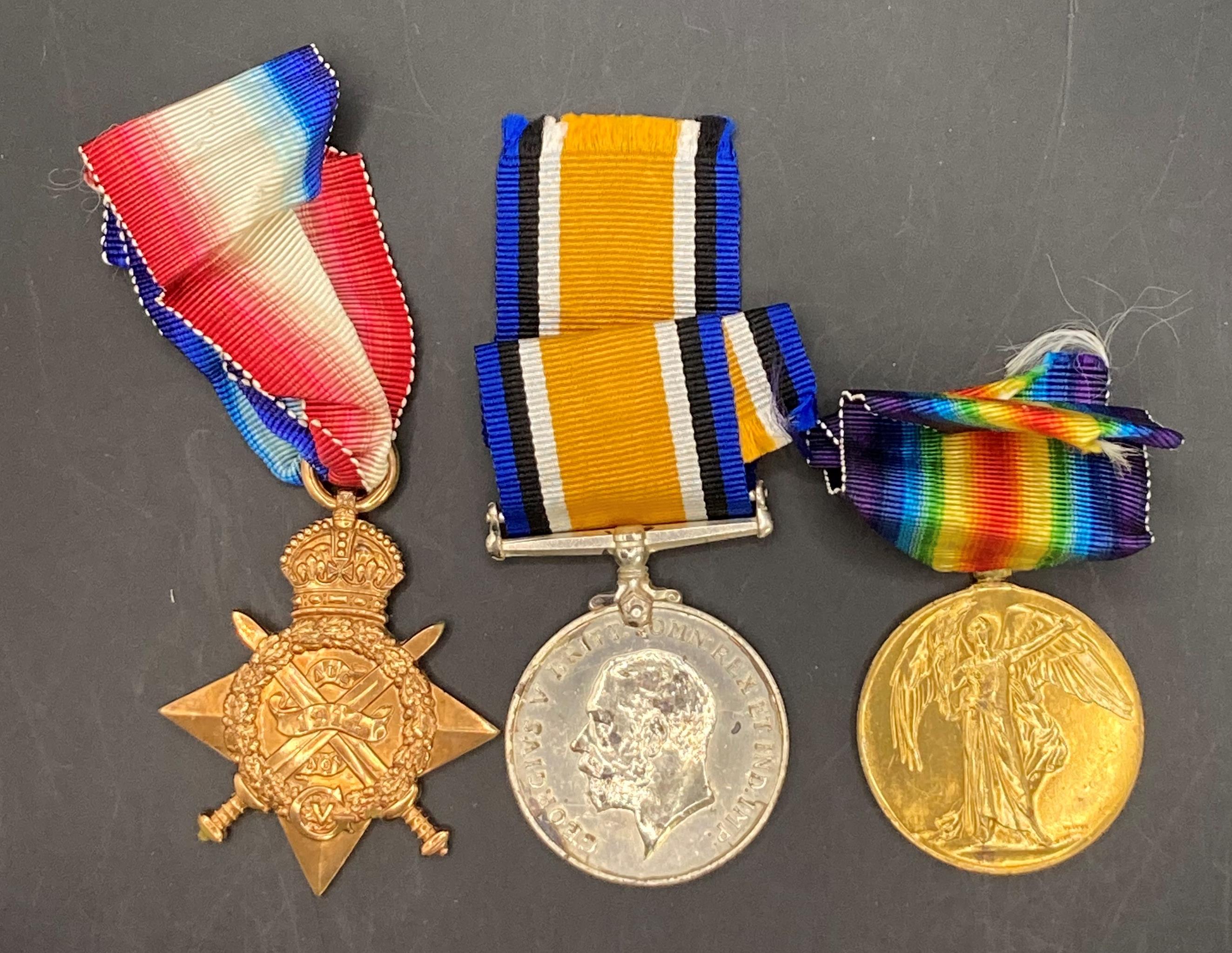 Three First World War medals - 1914 Star,