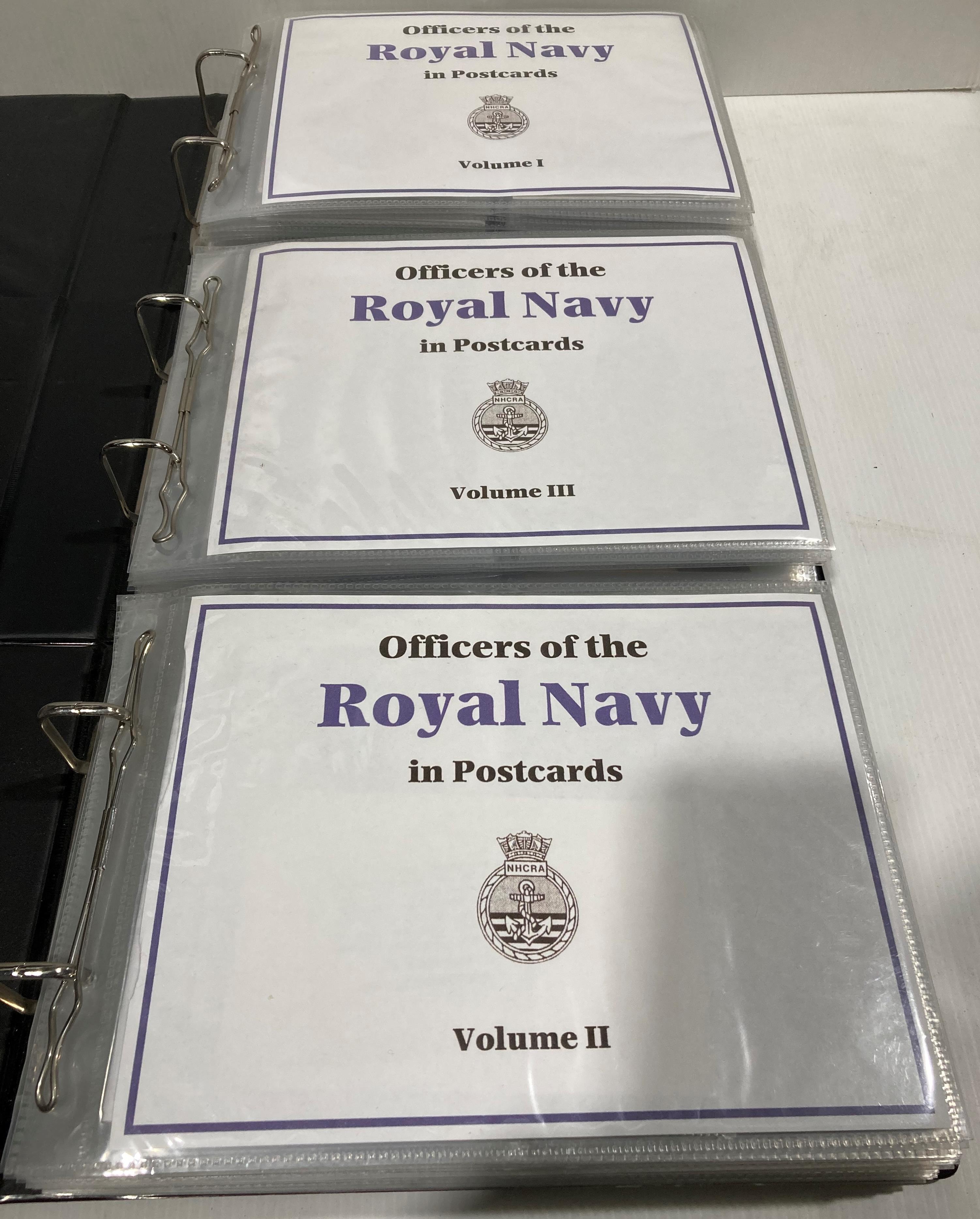 Three albums of postcards Officers of the Royal Navy volumes 1,2 & 3. - Image 4 of 4