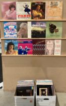 Contents to two boxes - approximately 100 assorted easy listening 12"vinyl records including