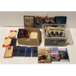 Contents to two boxes - 25 assorted maps and surveys and approximately 40 assorted books and