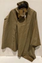 Military 1940 brown trench/waterproof cape by J Weinberg & Sons Ltd,