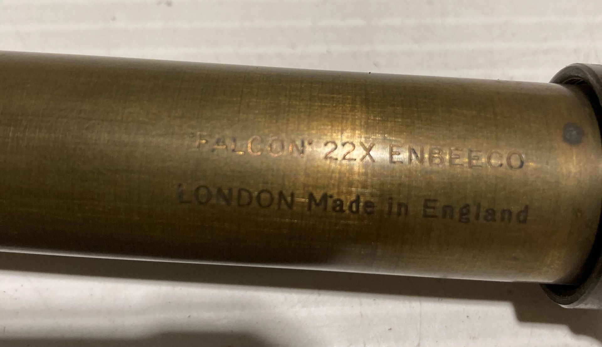 A 'Falcon' 22 x Enbecco London, four/quap extending telescope, - Image 3 of 3