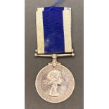 Royal Navy Long Service Medal and ribbon Queen Elizabeth II to MX 755298 BC Moore LPM HMS Pembroke