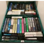 Contents to two crates - approximately fifty assorted books mainly hardback including thirteen by