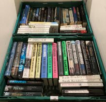 Contents to two crates - approximately fifty assorted books mainly hardback including thirteen by