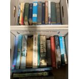 Contents to two boxes - 34 books mainly maritime and navel related including Patrick Bishop 'Target