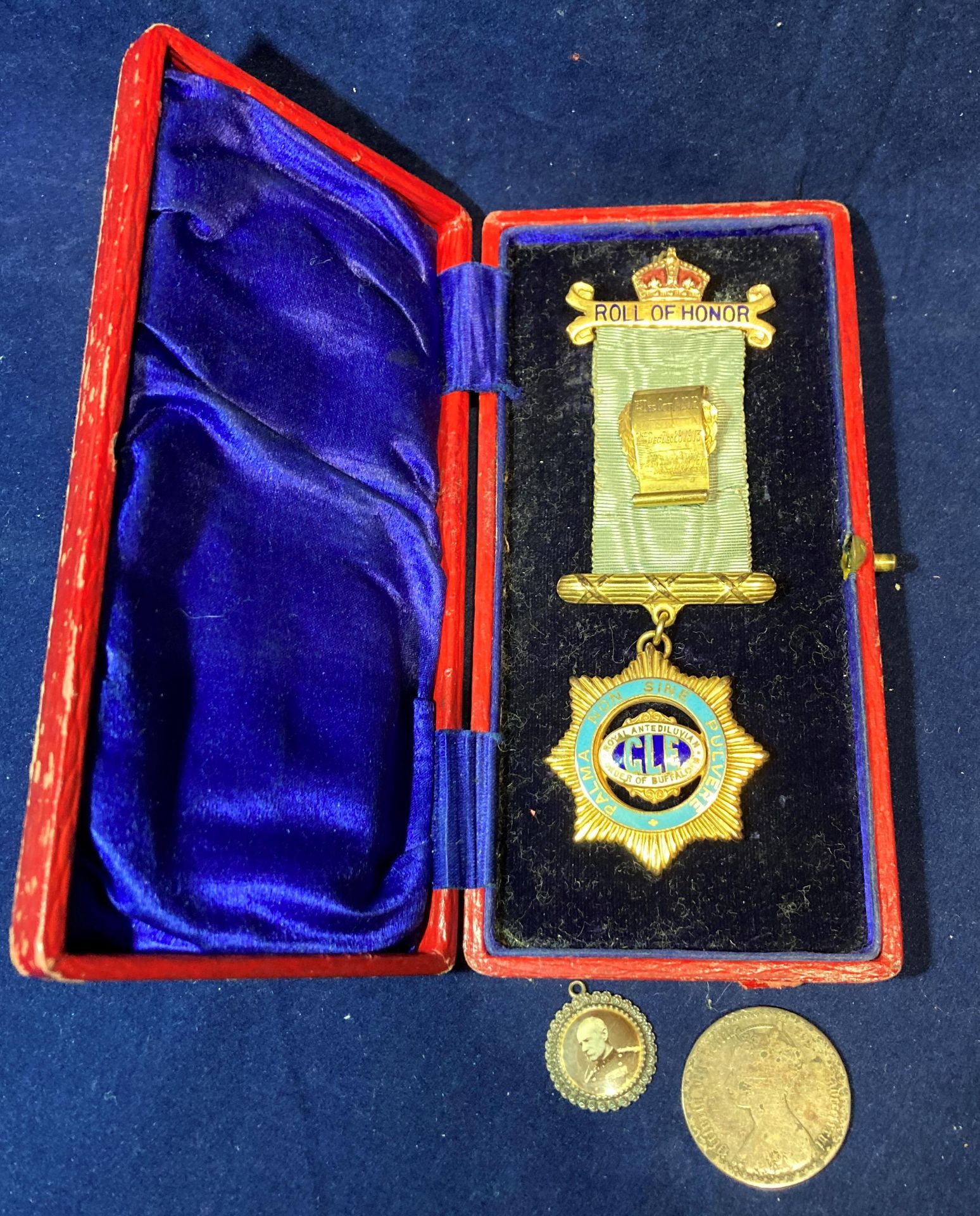 A Royal Antediluvian Order of Buffaloes silver gilt roll of honour medal and ribbon to Bro Job