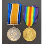 Two First World War medals - War Medal and Victory Medal complete with ribbons to 6-4468 Pte J