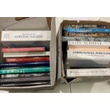 Contents to two boxes - approximately 18 assorted books on arts and artists including James McNeill