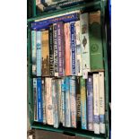 Contents to green plastic crate - 27 books relating to maritime, naval and other warfare, etc.