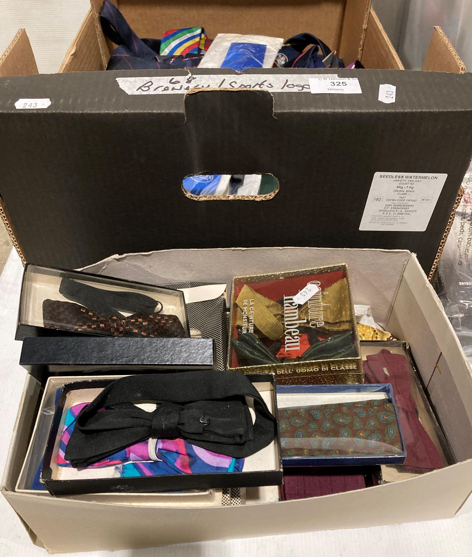 Contents to two boxes - approximately 90 assorted ties and ten assorted bow ties including sports, - Image 4 of 4