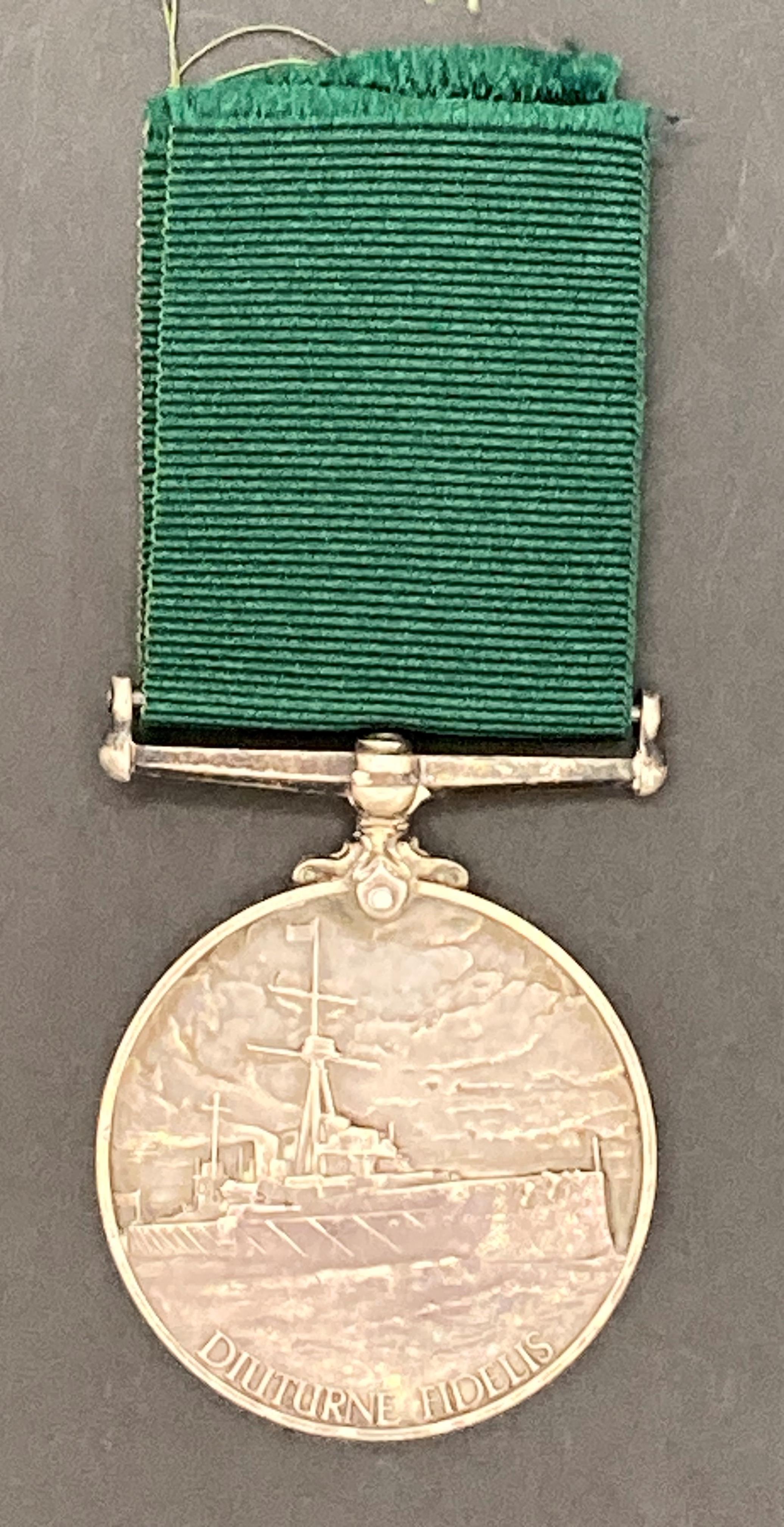 Royal Navy Reserve Long Service Medal (Edward VII) to D.1137 H.S. - Image 2 of 3