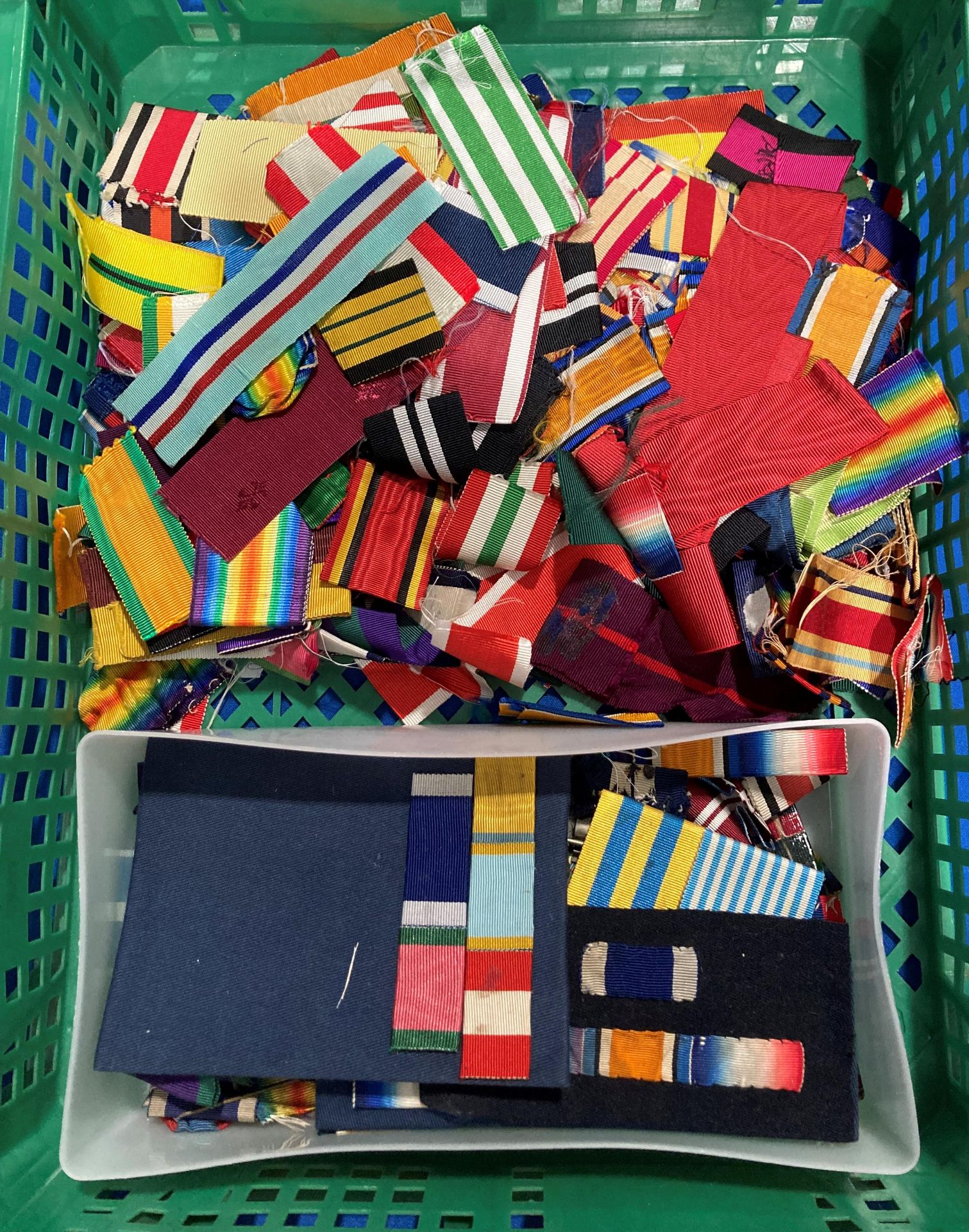 A selection of medal ribbon and mounting brooches (Saleroom location: S2 Table QB06)