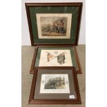 3 x framed original prints relating to the Black Watch 42nd Royal Highlanders in the Crimean War. 1.