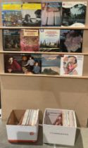 Contents to two boxes - approximately 100 assorted LPs classical music including Mendelson, Hayden,