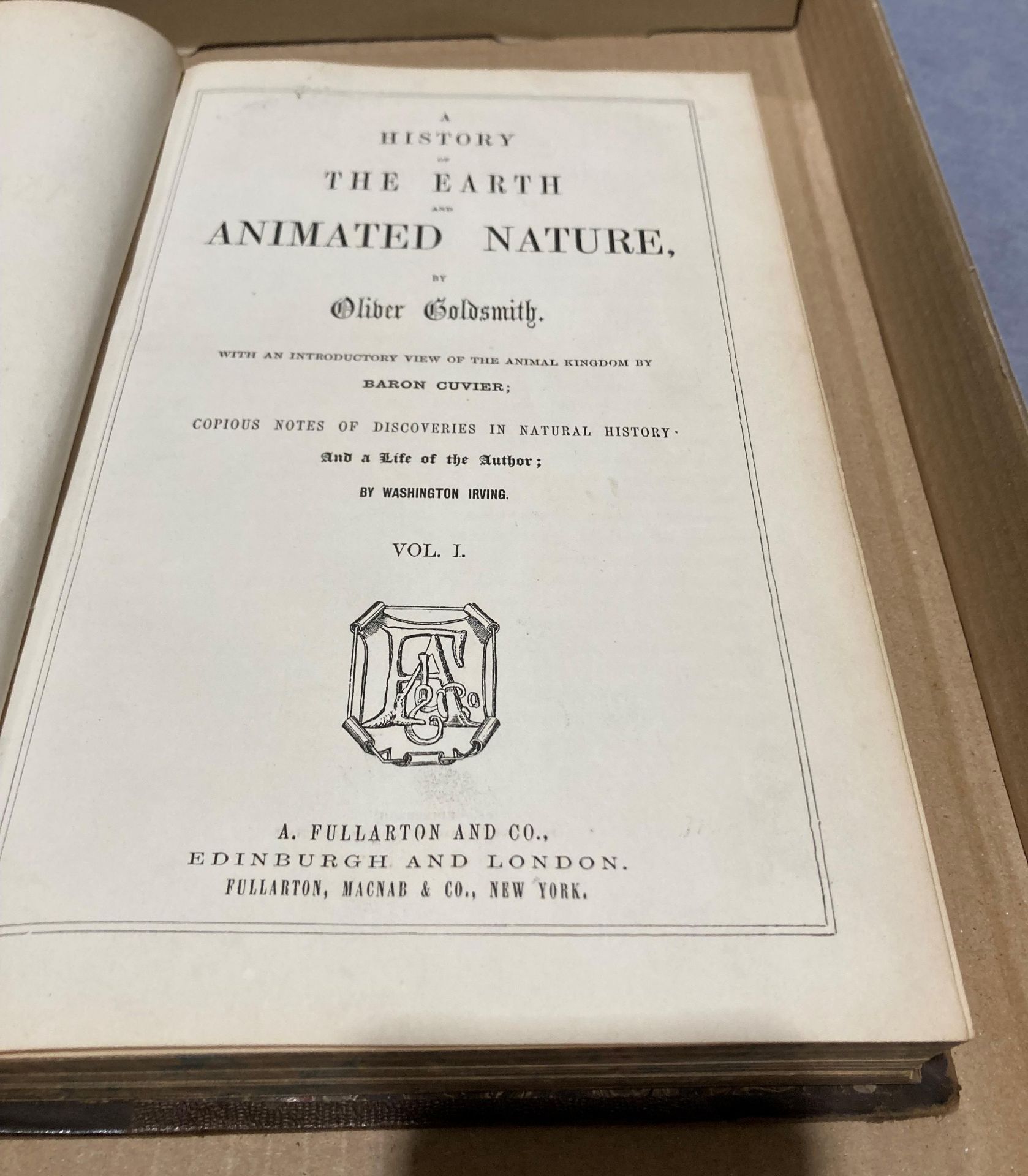 Oliver Goldsmith - two volumes 'A History of the Earth & Animated Nature' published by A Fullarton - Image 3 of 6