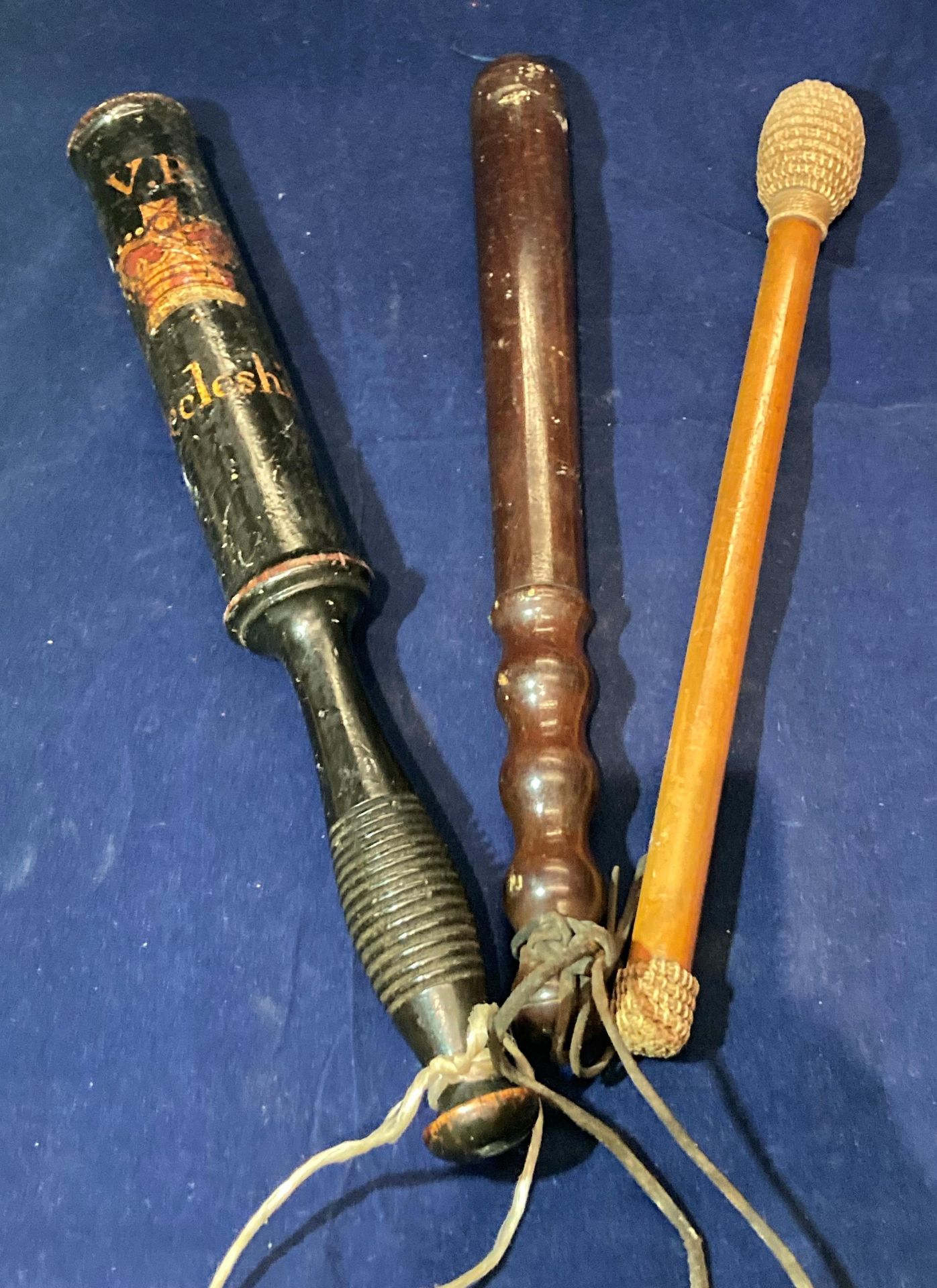 A Victorian era policeman's truncheon marked VR Eccleshill (possible link to lot 37R), 38cm long,