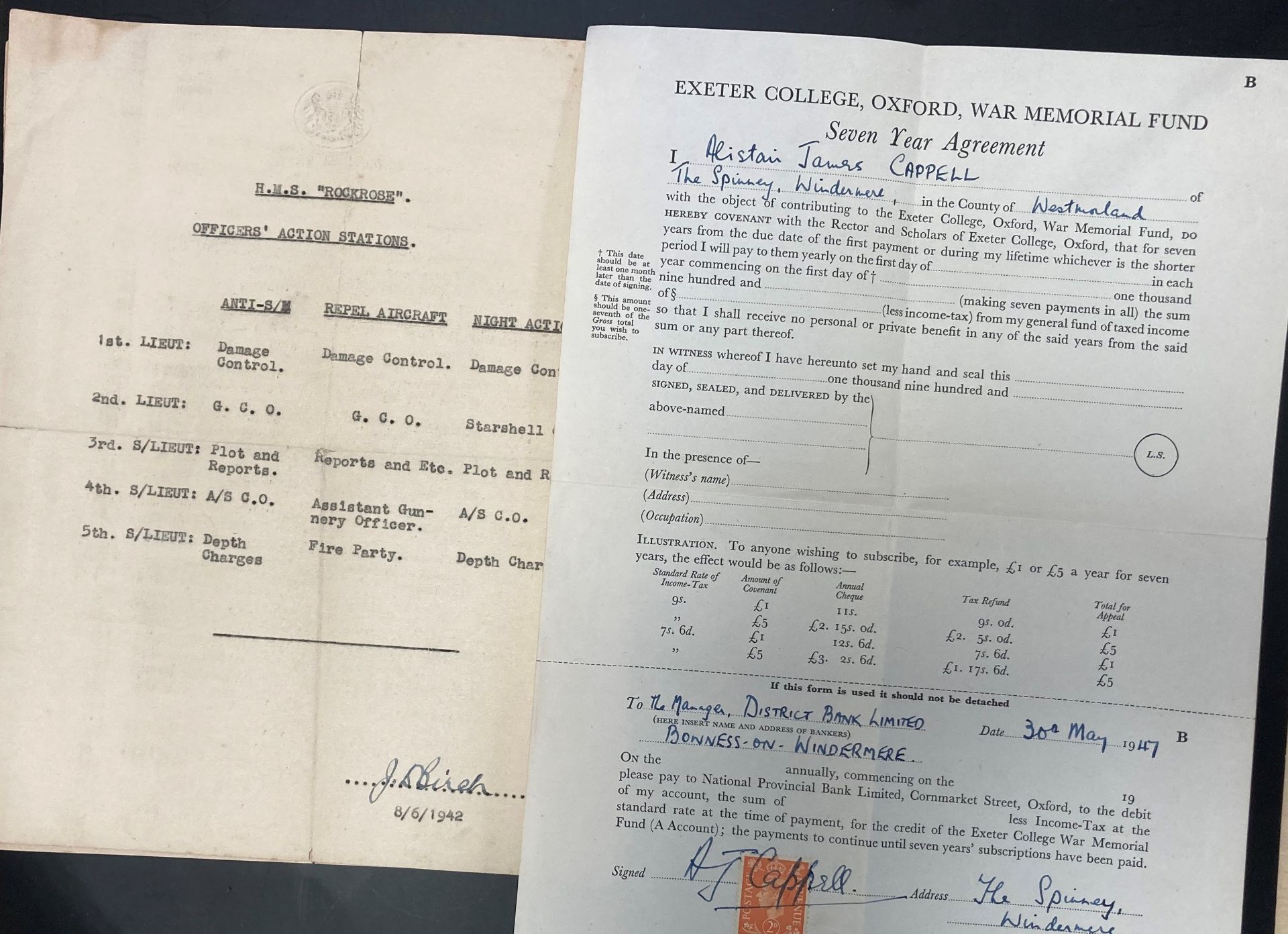 WW2 Atlantic Group with Original documents to an Officer in the Royal Naval Volunteer Reserve plus - Image 12 of 17