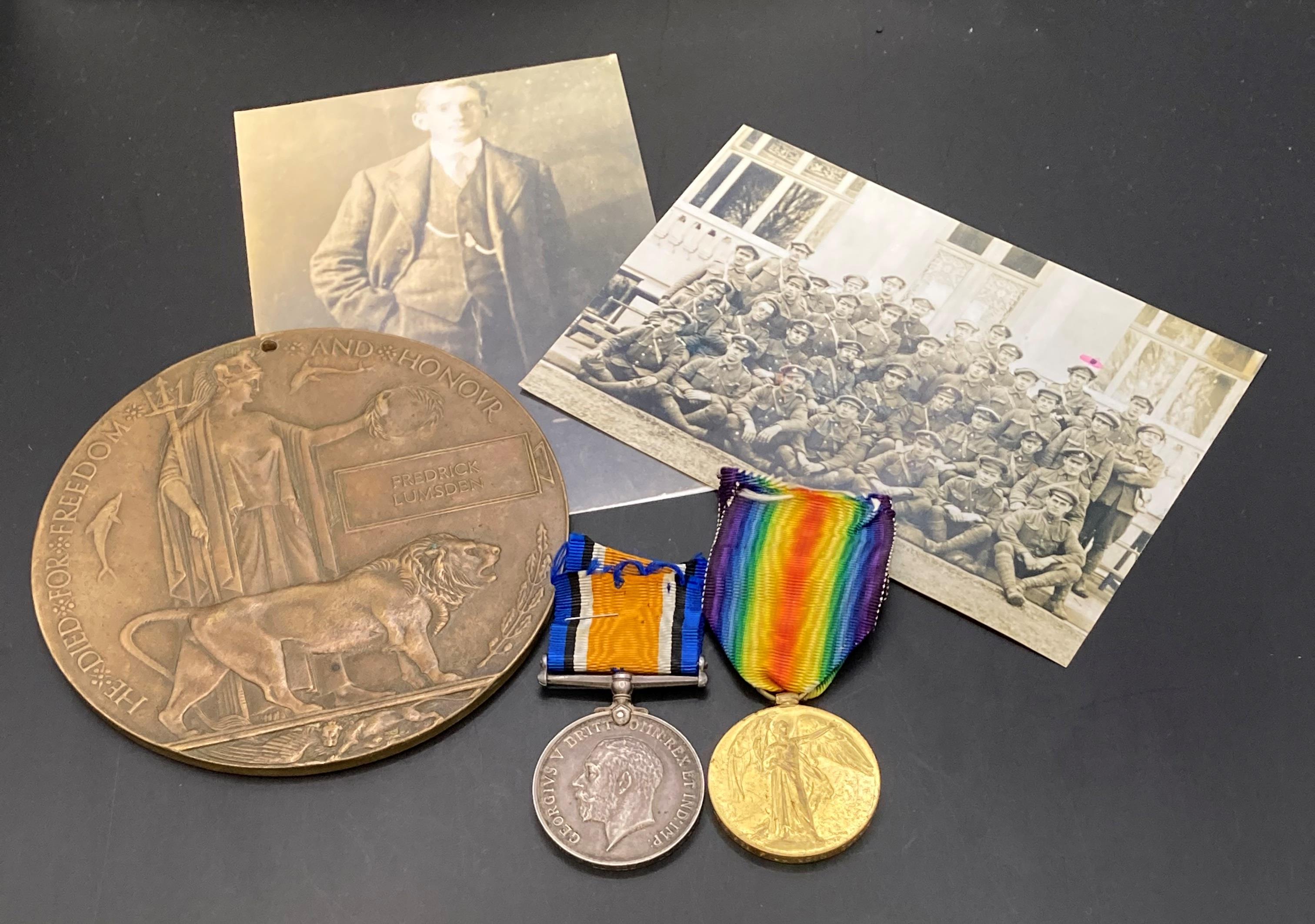 Two First World War medals - War and Victory medals,