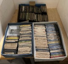 Approximately 370 assorted glass picture slides/plates including maps of the world (each slide