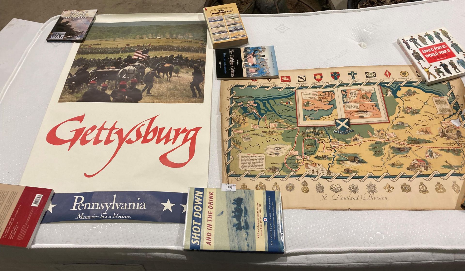 Two rolled up posters - modern Gettysburg American Civil War poster,