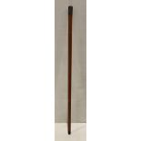 Silver mounted wooden walking stick (86.