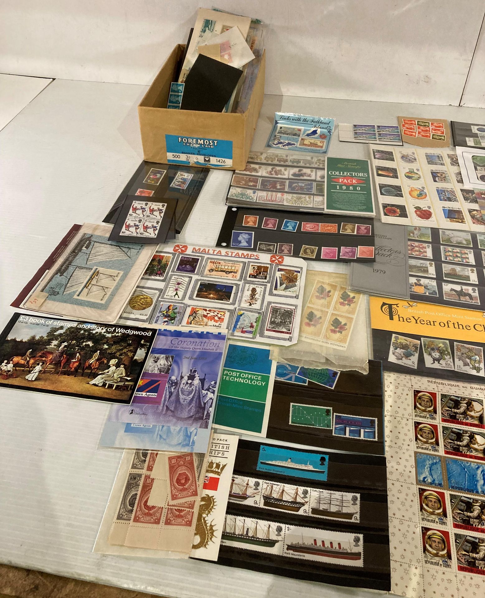 Contents to box - Worldwide mint condition stamps from assorted countries, - Image 2 of 4