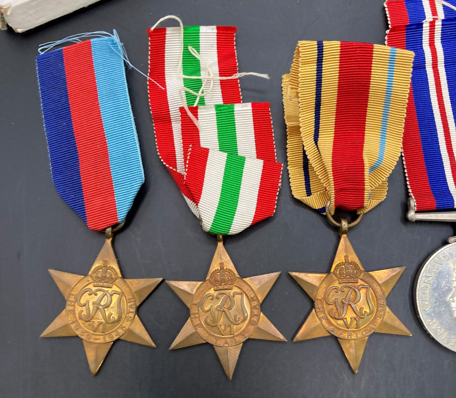 Five Second World War Medals 1939-1945 Star, Africa Star, Italy Star, - Image 2 of 8