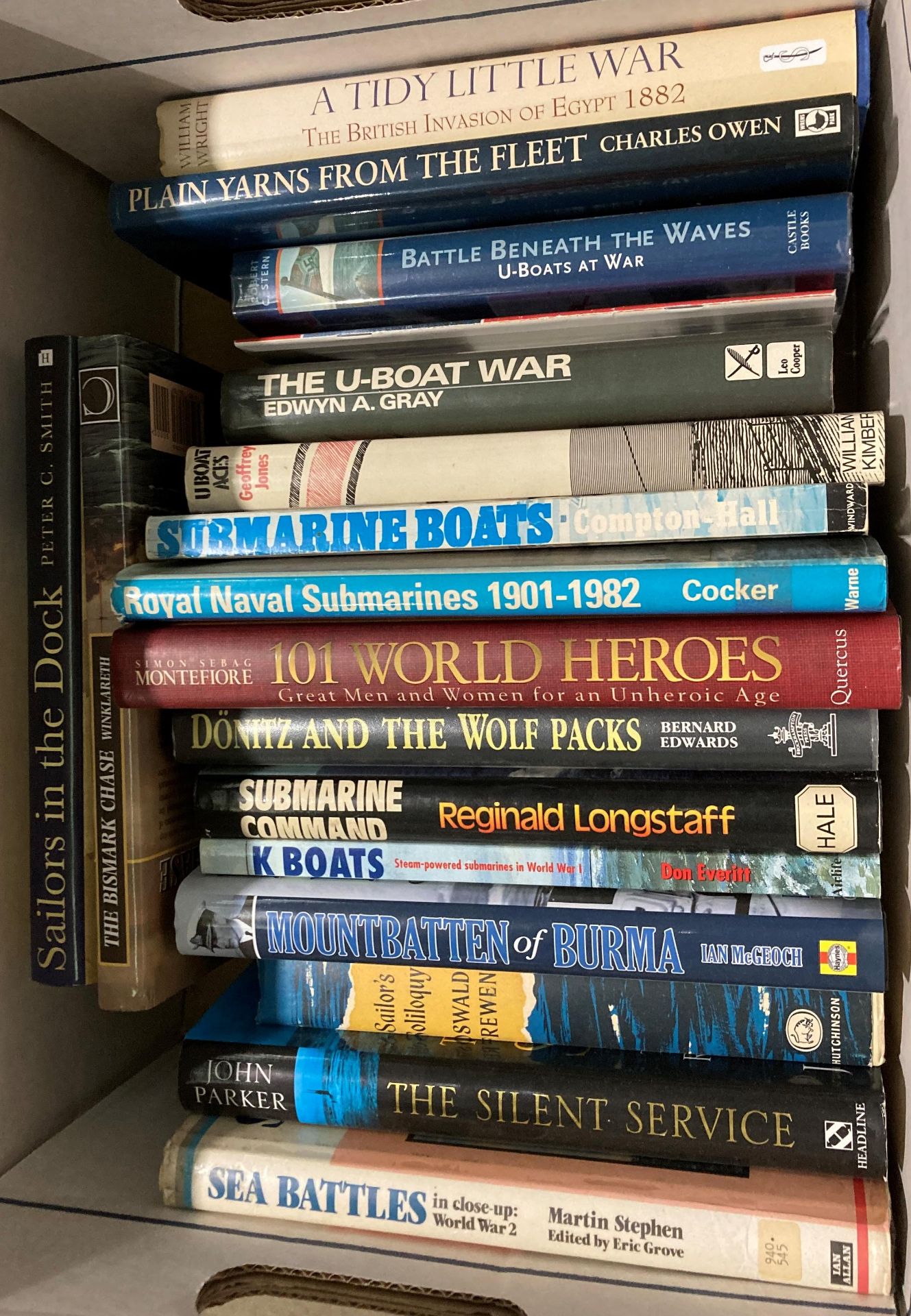 Contents to two boxes - 38 books mainly maritime and naval related - Diana Preston 'Lusitania', - Image 3 of 3