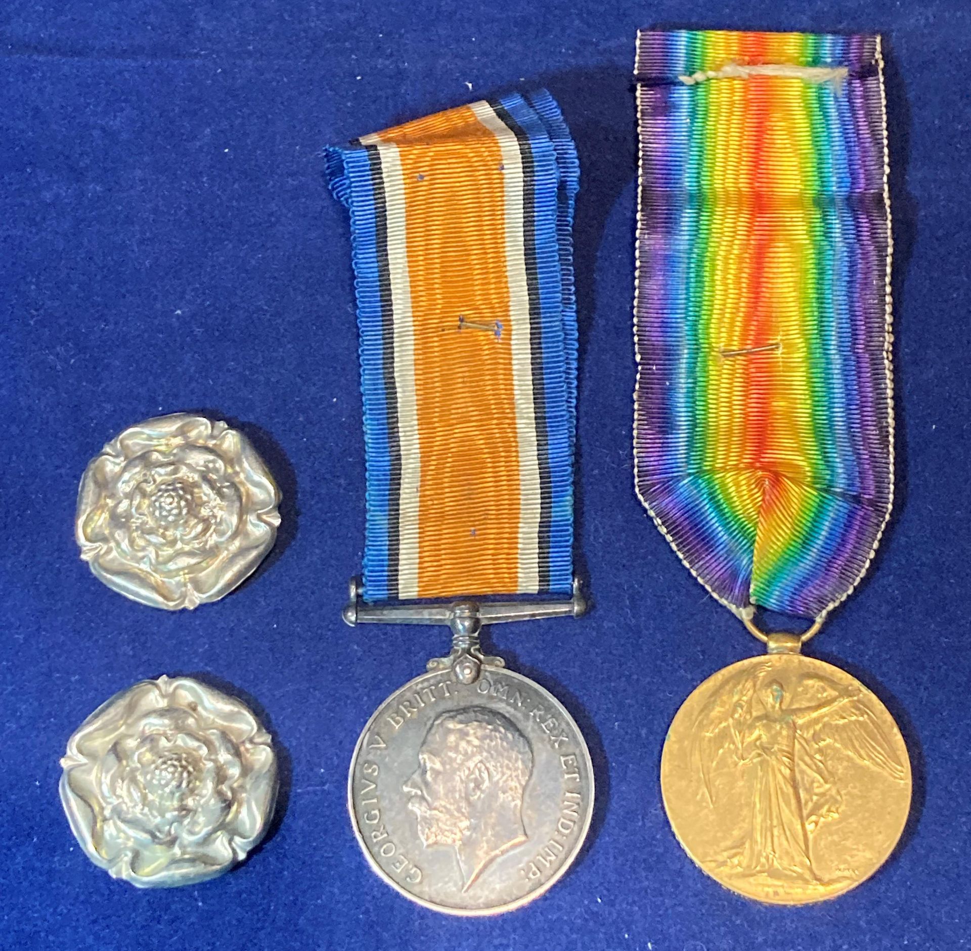 Two First World War Medals - 1914-1918 British War Medal and 1914-1919 Victory Medal both with