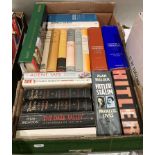 Contents to box - 19 assorted books relating to warfare, Second World War, politics of war,