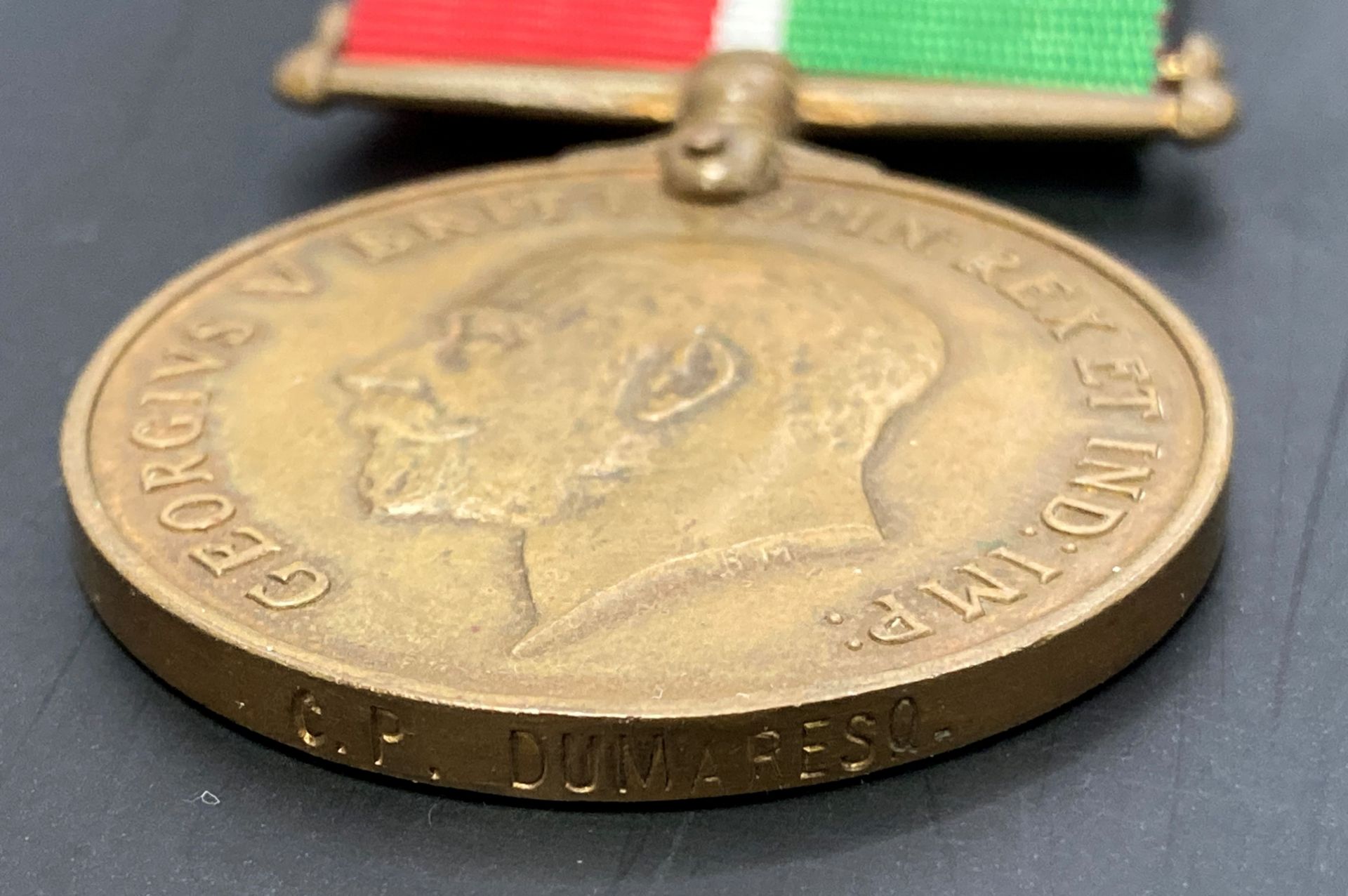 Charles Pascoe Dumaresq, (1883-1944). Mercantile Marine War Medal, (C.P. DUMARESQ.). - Image 4 of 4