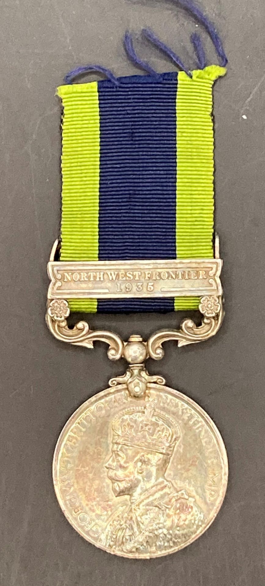 India General Service Medal 1908-1935 with clasp North West Frontier 1935 and ribbon to 2979269 Pte