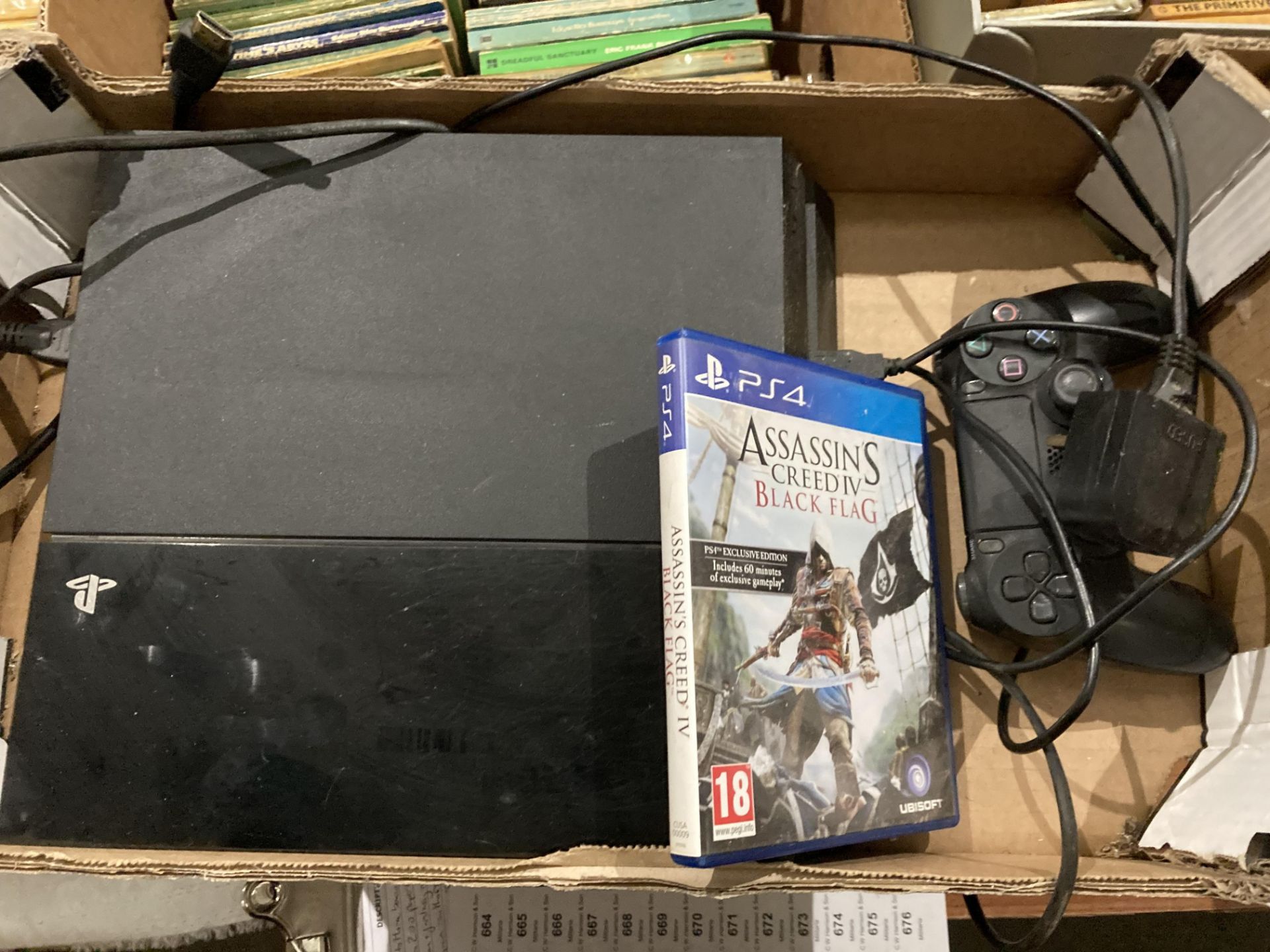 A Sony PS4 game console,