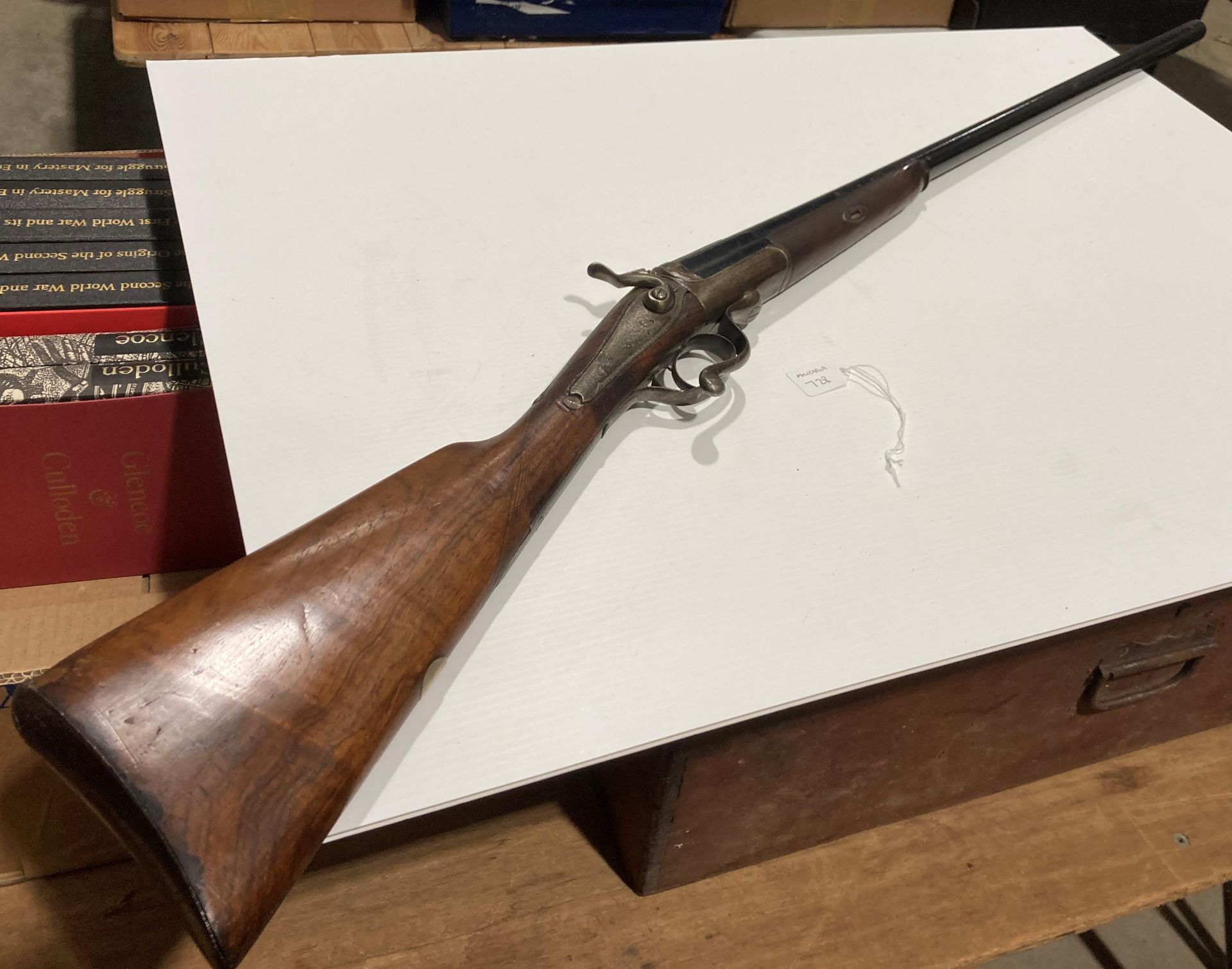 A 19th Century single-shot 12-bore shotgun (deactivated),