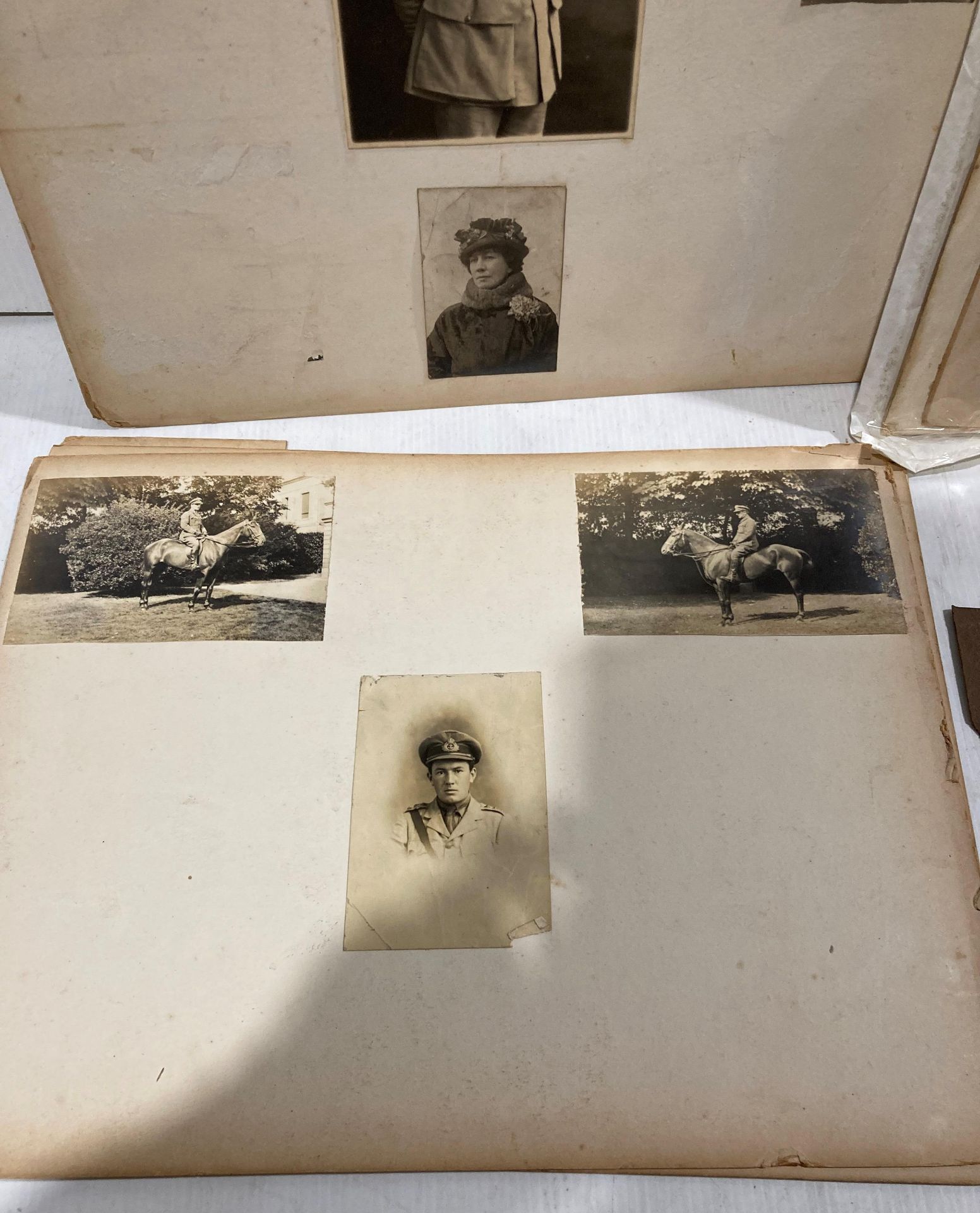 A large distressed photograph album of Naval interest with many autographs included. - Image 3 of 10