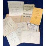 Maritime Ephemera - Seaman's Diary and related printed items - handwritten diary/log of Ernest