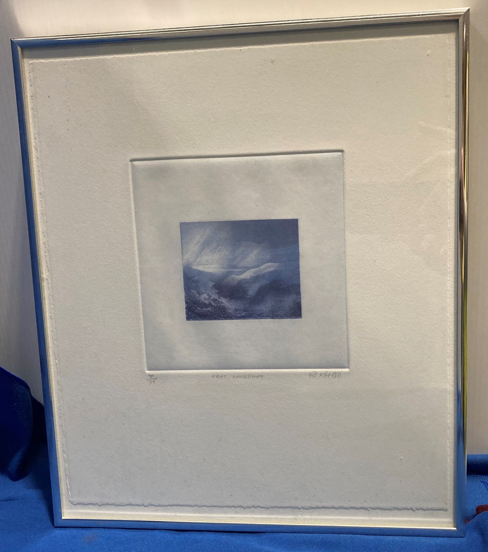 A framed, signed aquatint etching by Richard Keeton 'Night Landscape', - Image 2 of 5