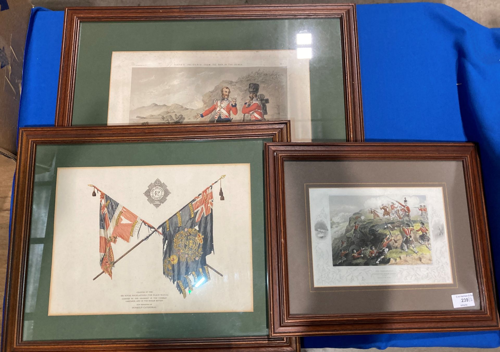 3 x framed original prints relating to the Black Watch 42nd Royal Highlanders in the Crimean War. 1. - Image 5 of 8